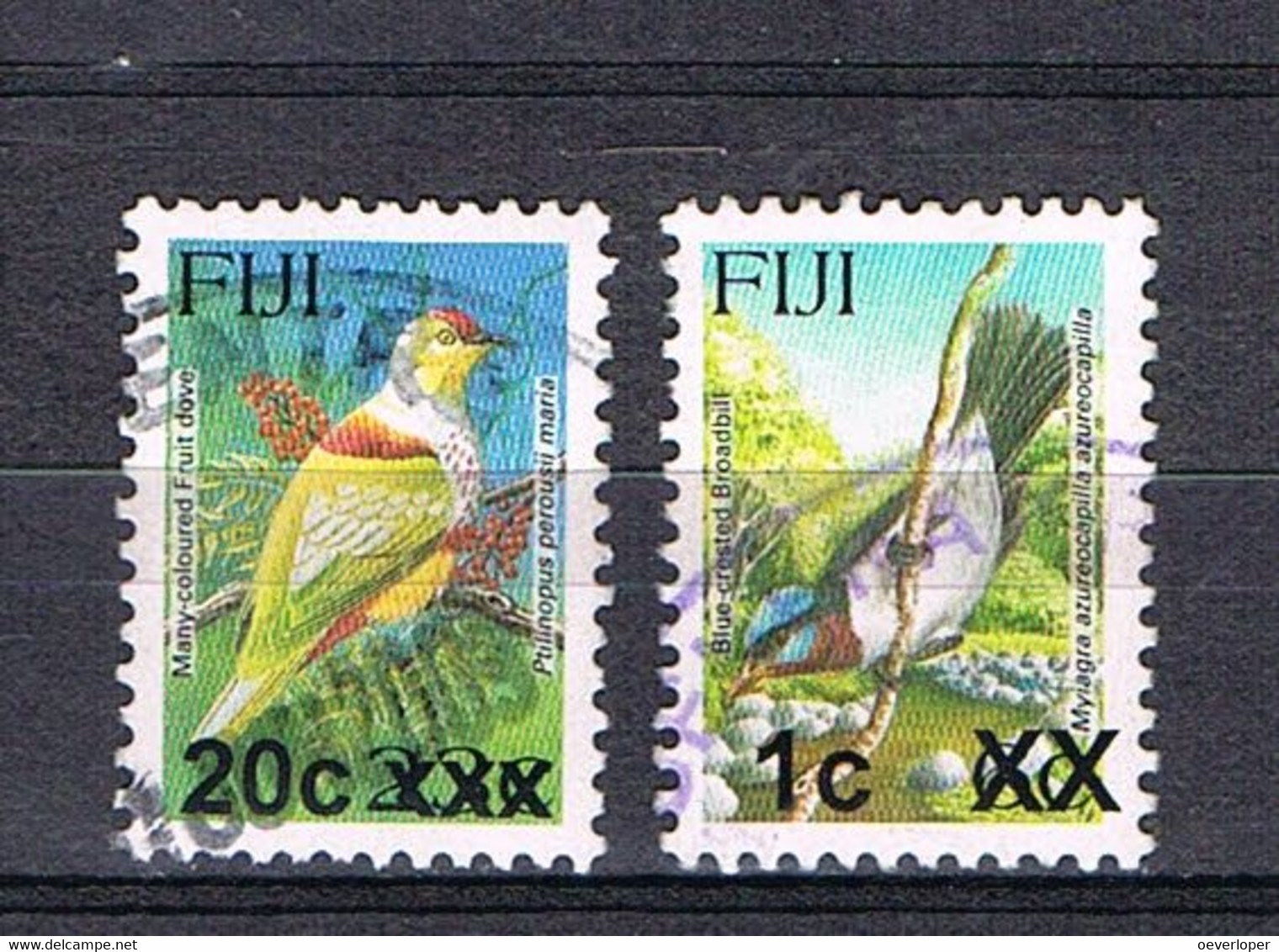 Fiji Birds Overprint Used - Altri & Non Classificati