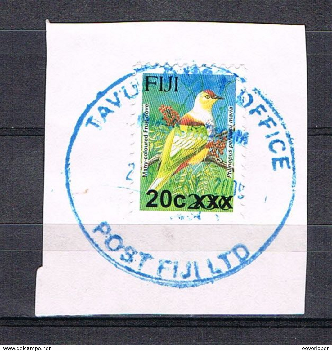 Fiji Bird Overprint Used On Paper - Altri & Non Classificati