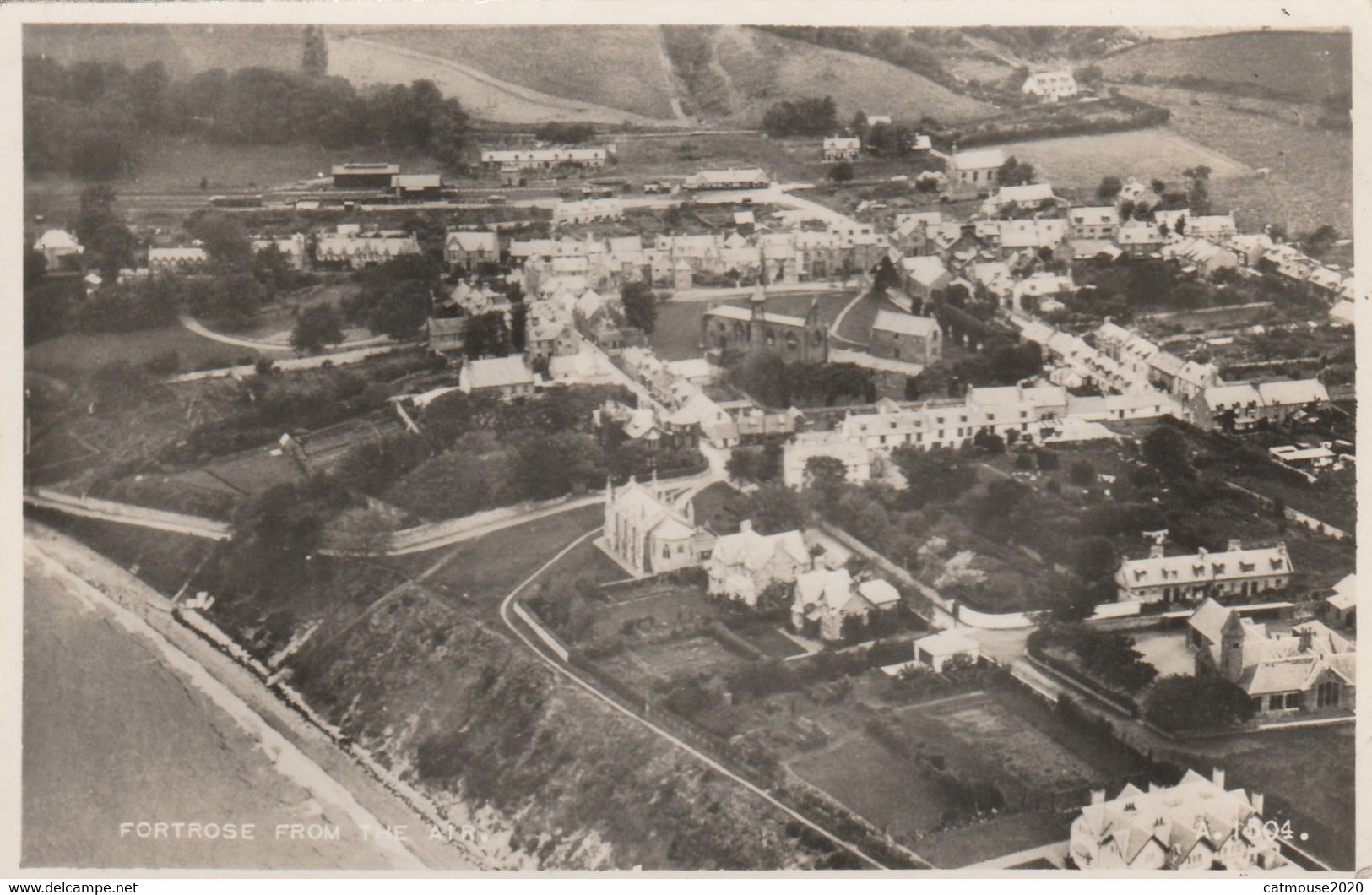 GB Postcard Scotland Fortrose Village Aerial View 1963 - Inverness-shire