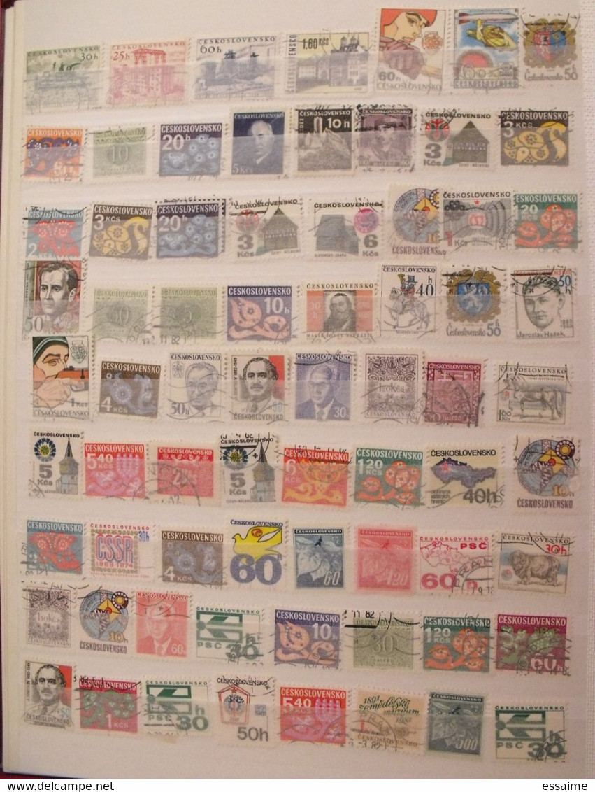 Tchécoslovaquie Ceskoslovensko. collection de 860 timbres oblitérés