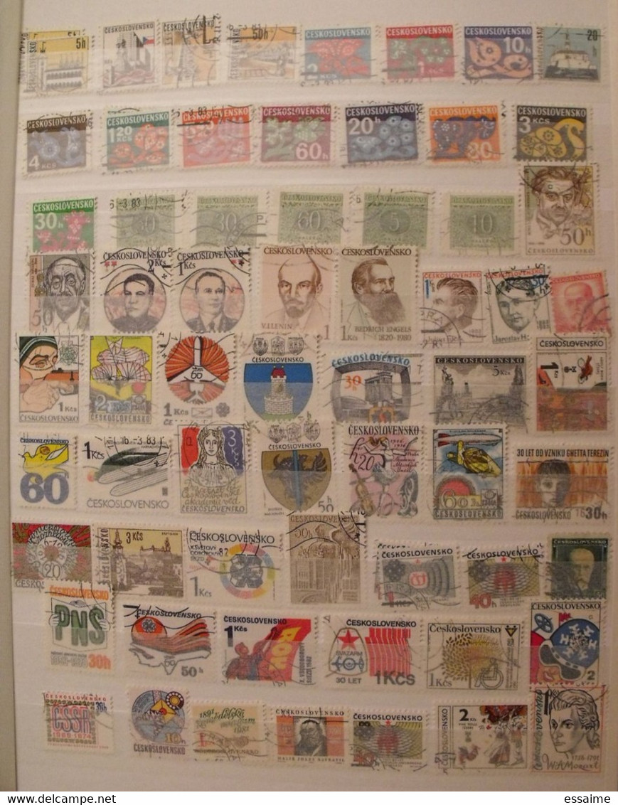 Tchécoslovaquie Ceskoslovensko. collection de 860 timbres oblitérés