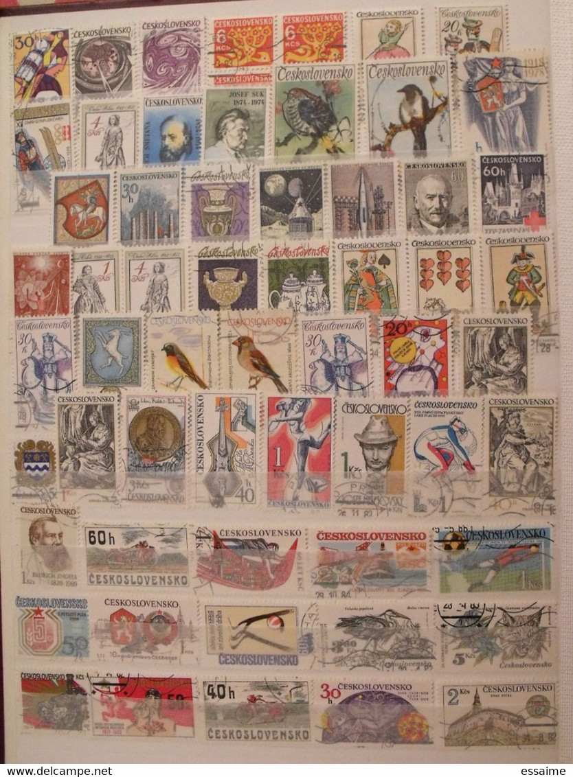Tchécoslovaquie Ceskoslovensko. collection de 860 timbres oblitérés