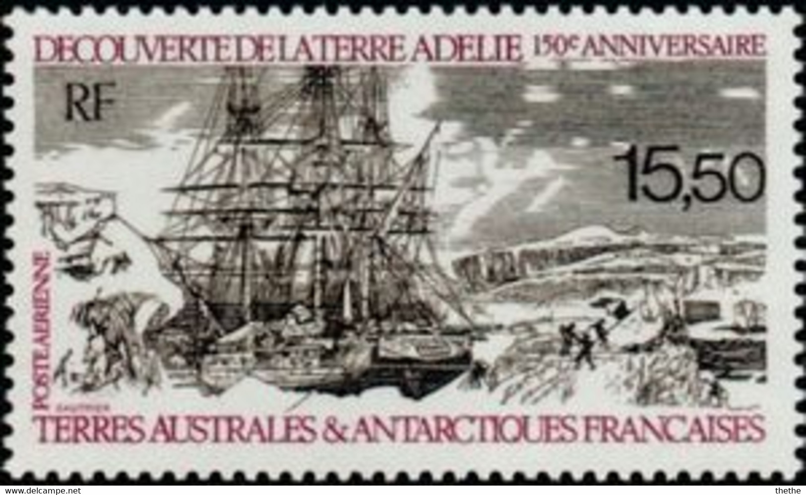 Terres Australes Et Antarctiques Françaises (TAAF) -  150éme Anniversaire De La Découverte De La Terre-Adélie - Airmail