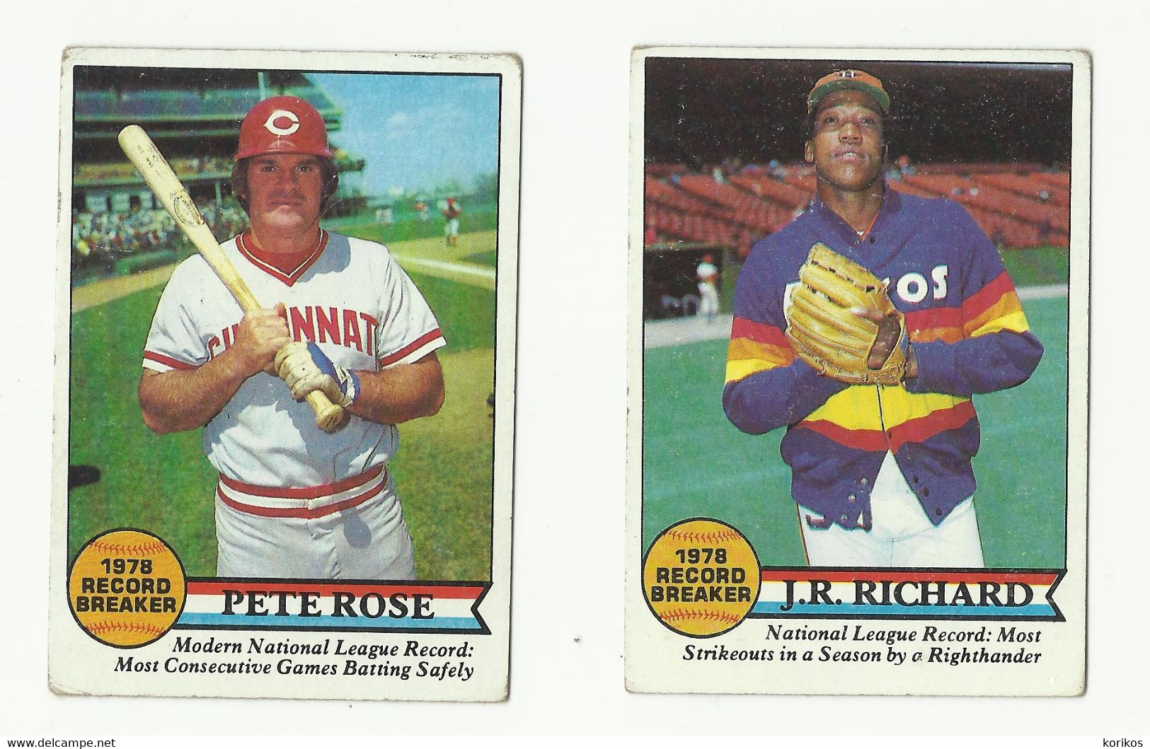 1979 BASEBALL CARDS TOPPS – 1978 RECORD BREAKERS – MLB - MAJOR LEAGUE BASEBALL - Lotti