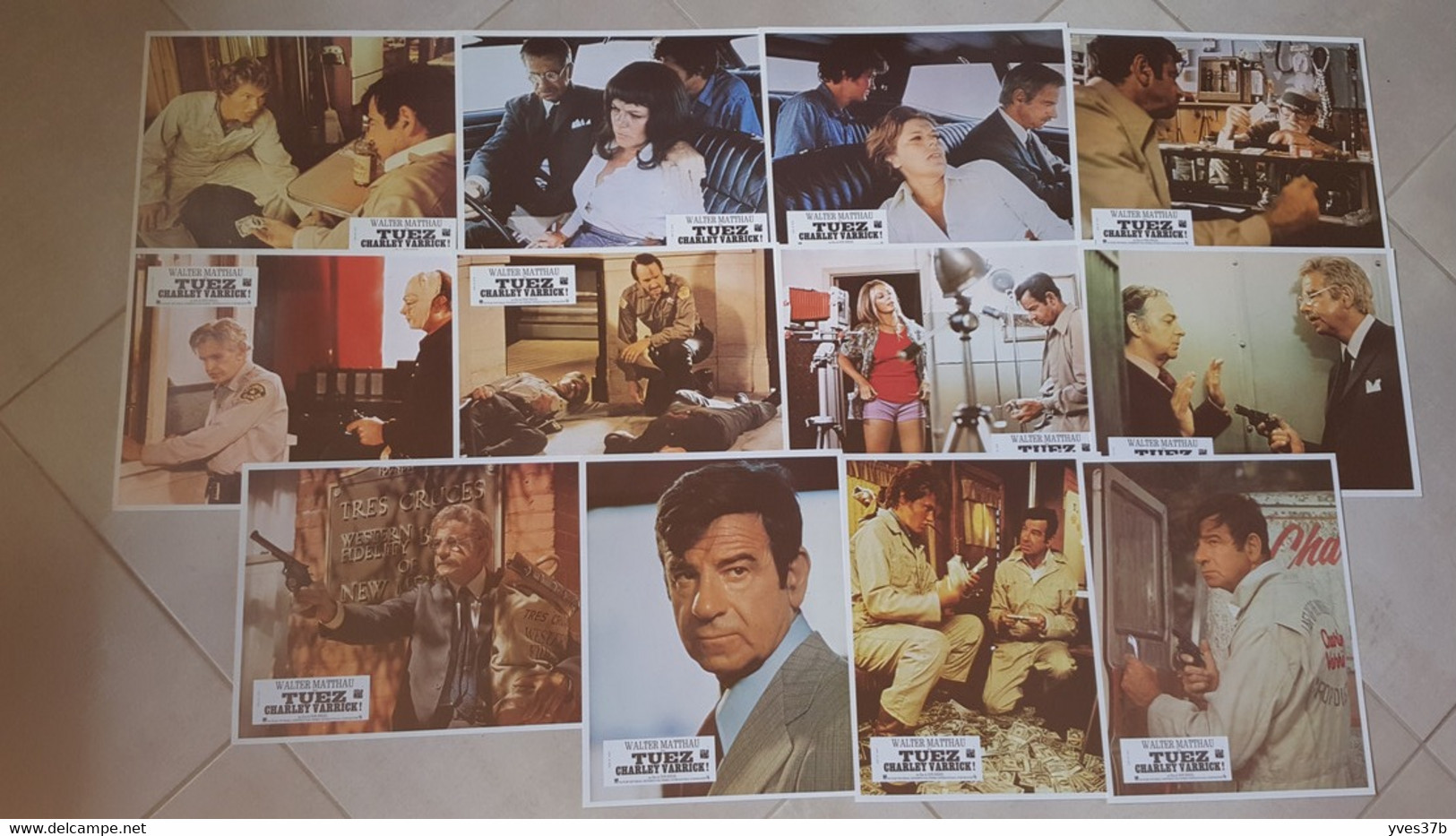 "Tuez Charley Varrick" Matthau, Siegel (1973) Pochette Complète 12 Photos 23x30 NEUVES - Photos