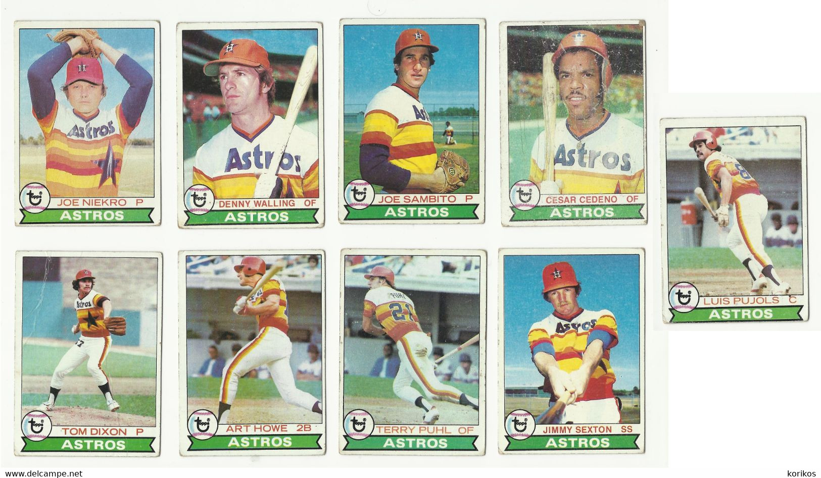 1979 BASEBALL CARDS TOPPS – HOUSTON ASTROS – MLB - MAJOR LEAGUE BASEBALL - Lots