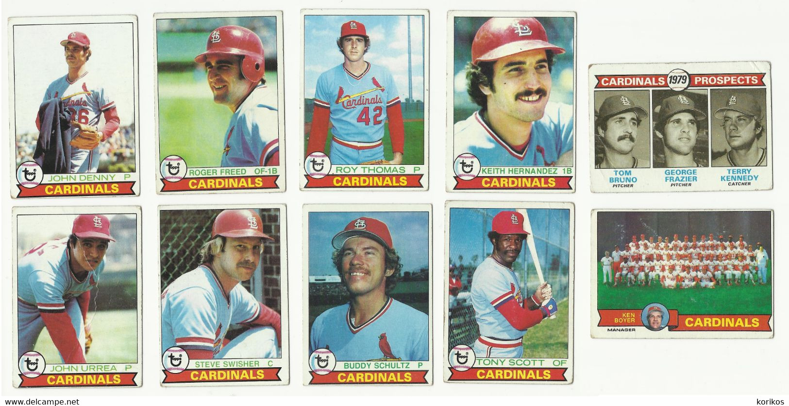 1979 BASEBALL CARDS TOPPS – SAINT LOUIS CARDINALS – MLB - MAJOR LEAGUE BASEBALL - Konvolute