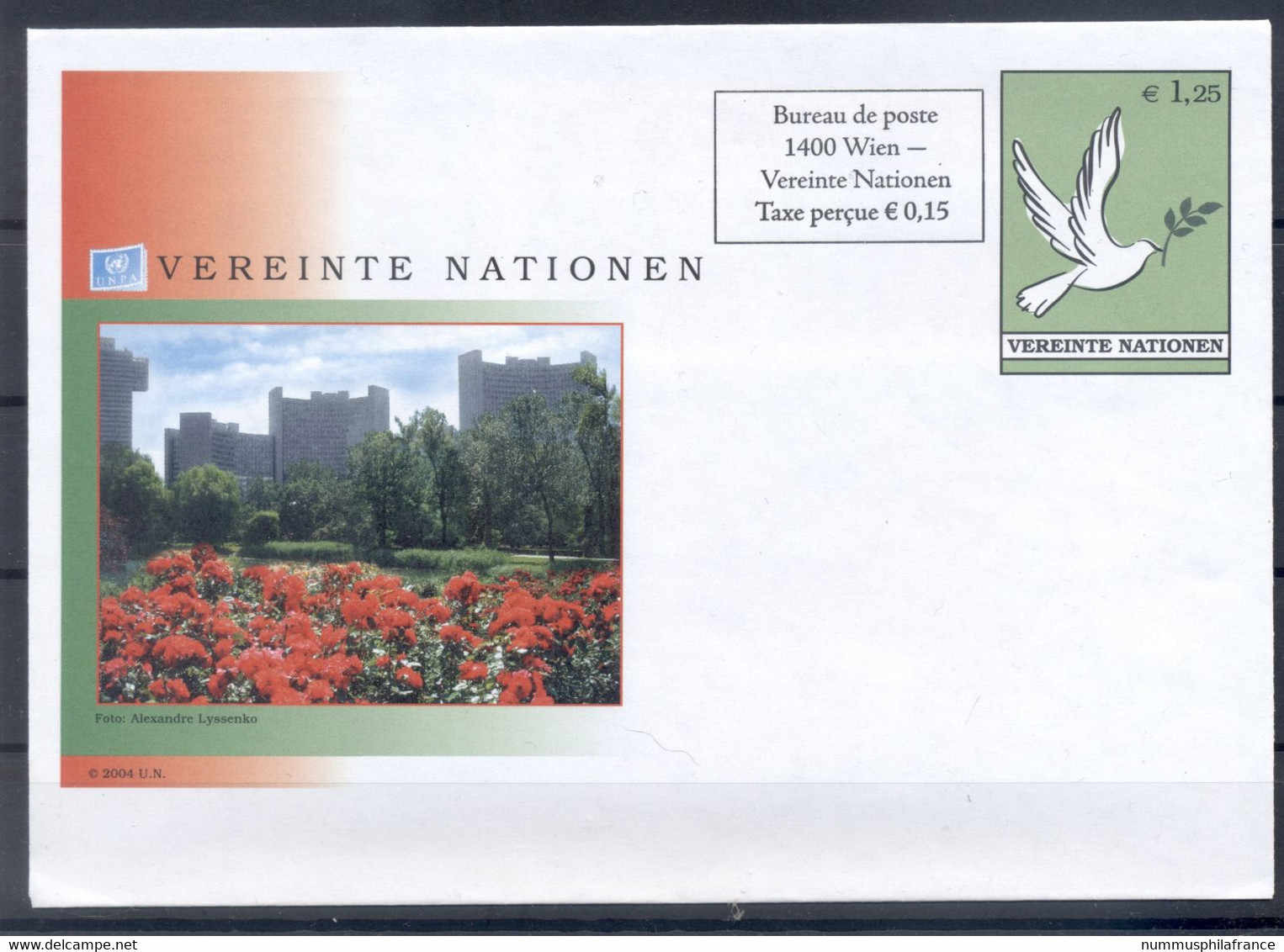 Nations Unies Vienne 2004 - Entier Postal  € 1,25 - Cartas & Documentos