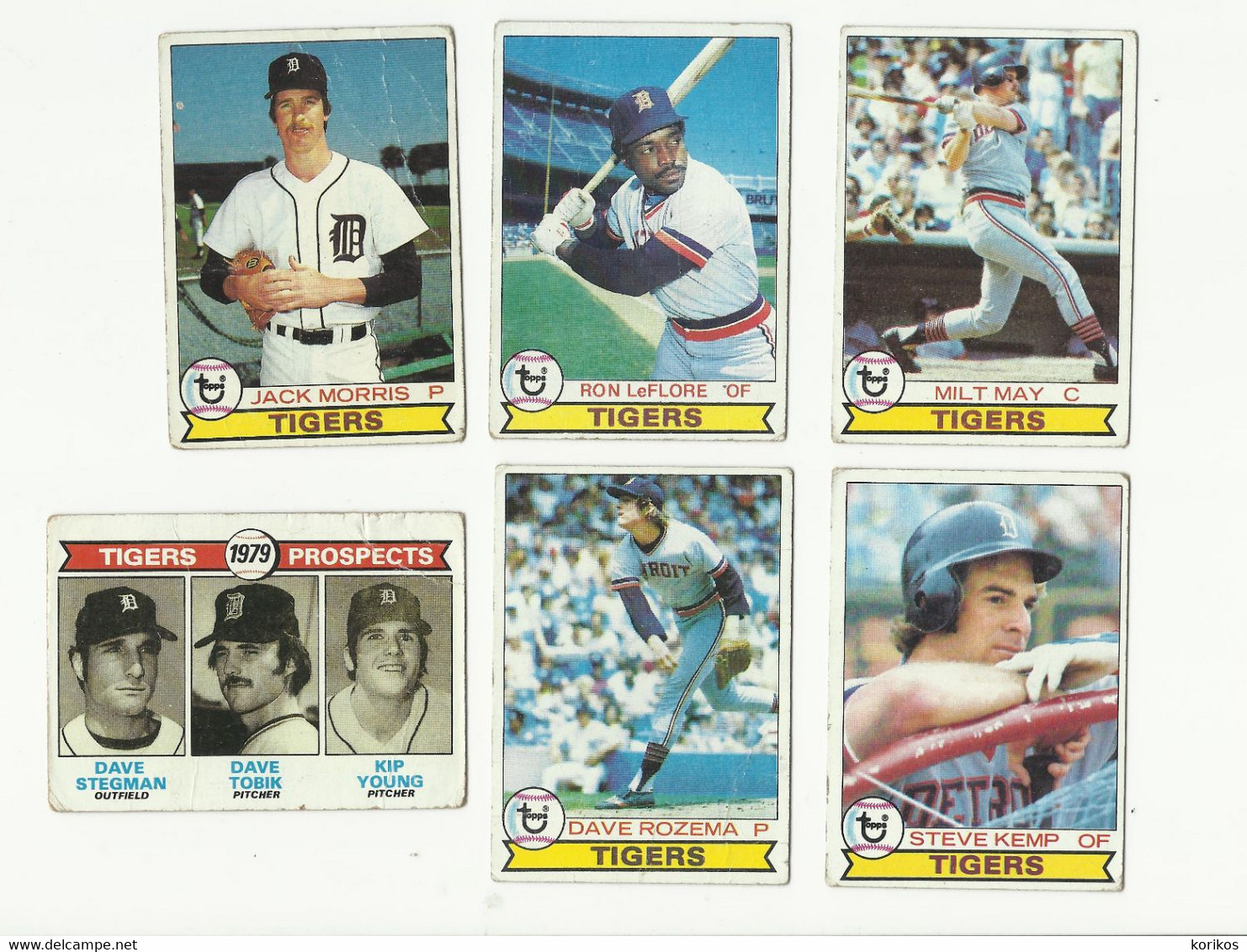 1979 BASEBALL CARDS TOPPS – DETROIT TIGERS – MLB - MAJOR LEAGUE BASEBALL - Lotti