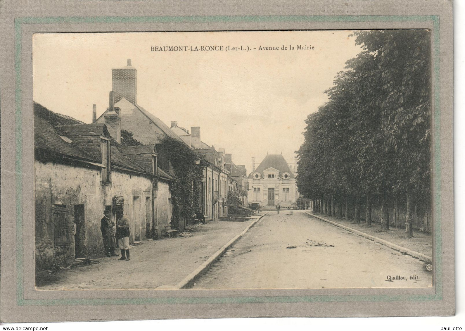 CPA - (37) BEAUMONT-la-RONCE - Aspect De L'avenue De La Mairie En 1913 - Beaumont-la-Ronce