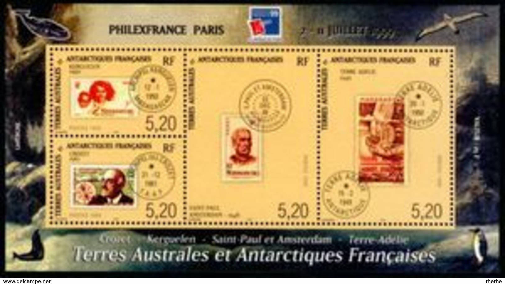Terres Australes Et Antarctiques Françaises (TAAF) - PhilexFrance 99. Salon International Du Timbre-poste - Blocs-feuillets