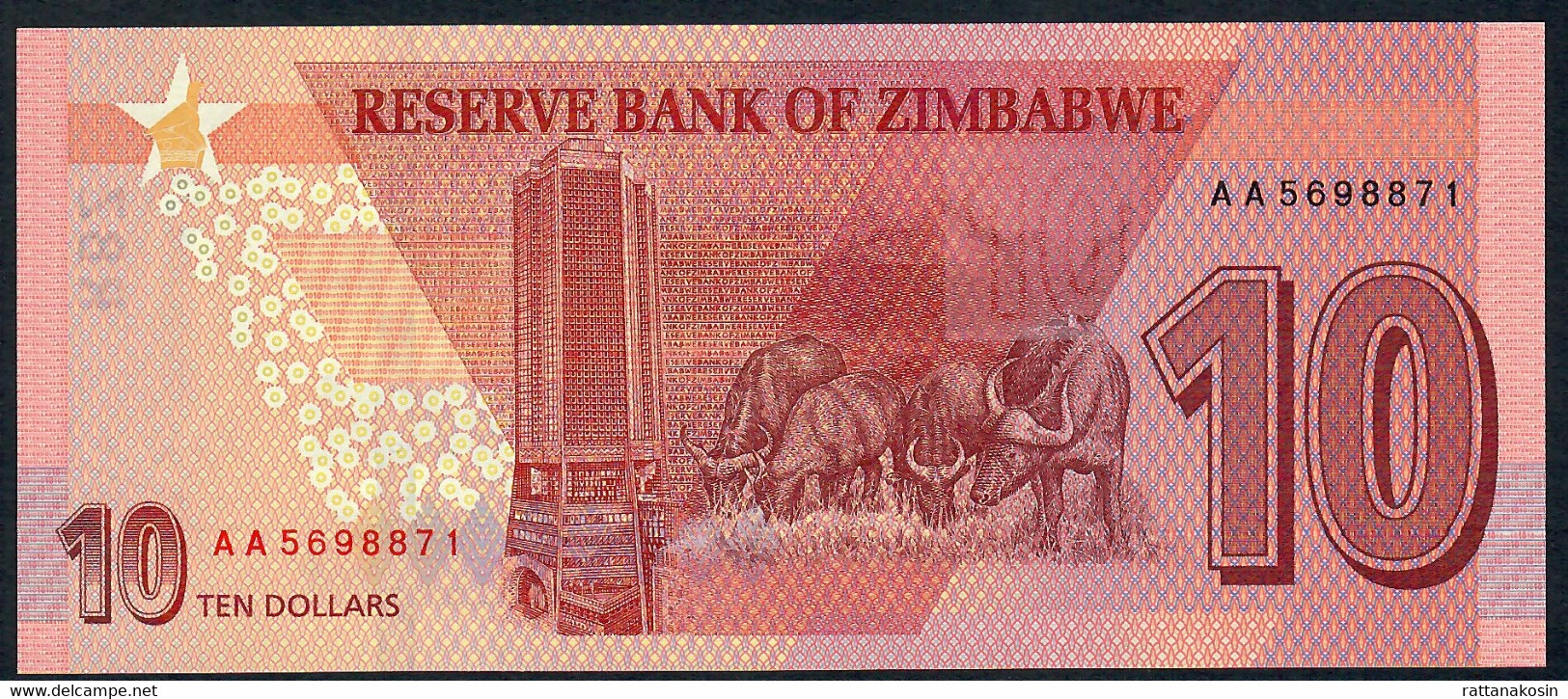 ZIMBABWE NLP 10 DOLLARS 2020 #AA   UNC. - Zimbabwe