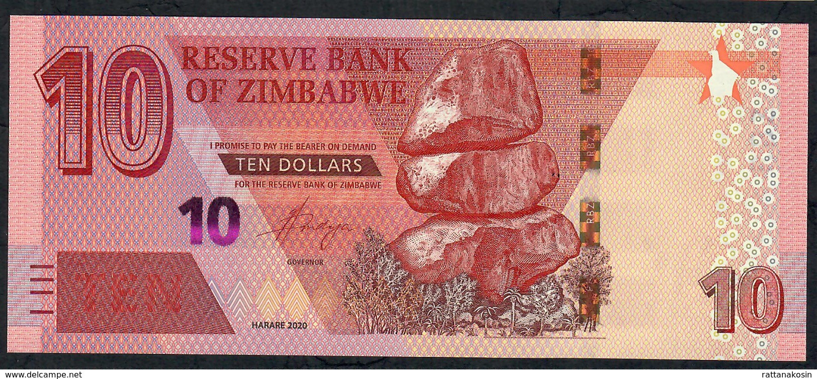 ZIMBABWE NLP 10 DOLLARS 2020 #AA   UNC. - Zimbabwe