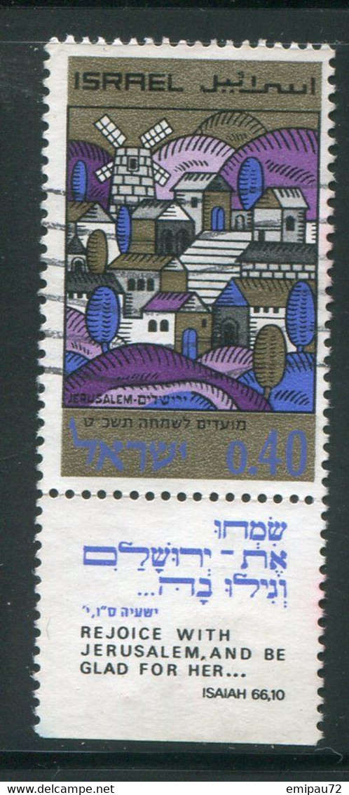 ISRAEL- Y&T N°366- Oblitéré - Usados (con Tab)