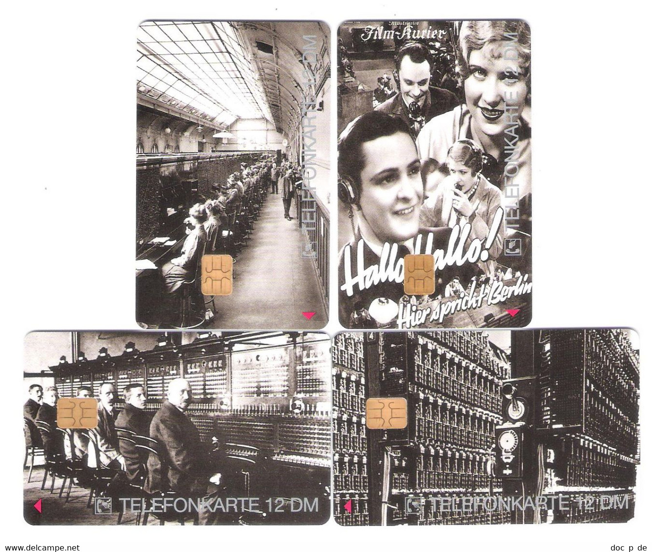 Germany - 4 Card Set E-Series - E 21 - E 24 10/96 - Telekommunikation - MINT - E-Series : Edition - D. Postreklame