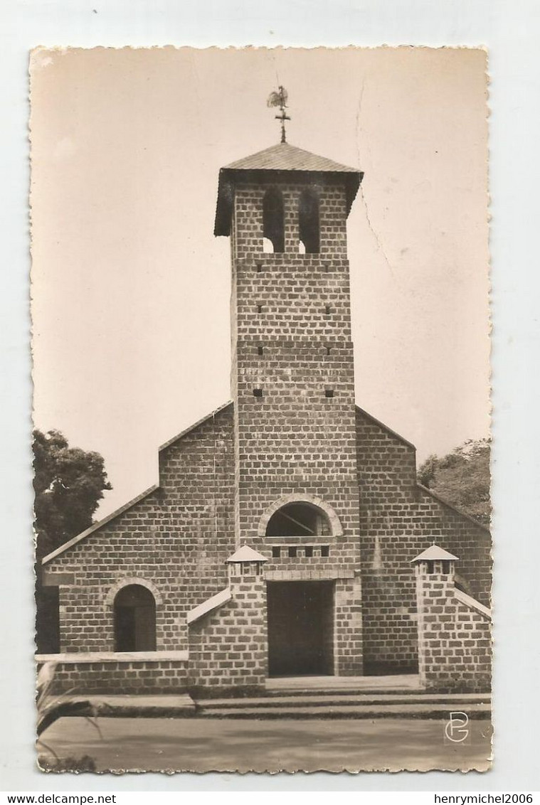 Afrique Guinée Française Kindia L'église Cachet 1957 Pour Aof - French Guinea