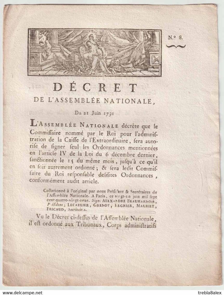 1791, Décret De L'Assemblée Nationale - Decrees & Laws