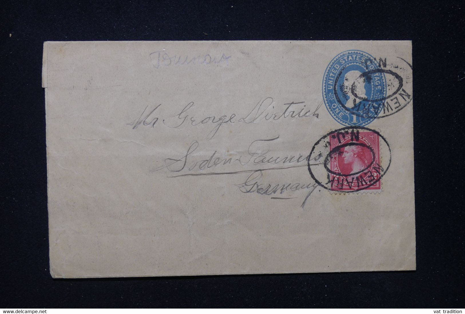 ETATS UNIS - Entier Postal ( Pour Imprimés ) + Complément De Newark Pour L 'Allemagne - L 92275 - ...-1900