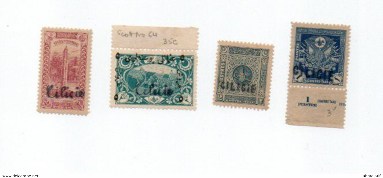 TURKEY, OTTMAN STAMPS WITH CILICIE OVERPRINT , MINT HINGED - Unused Stamps