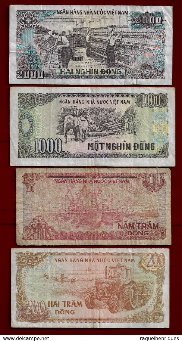 VIETNAM BANKNOTE - 4 USED NOTES 1988 (NT#02) - Vietnam