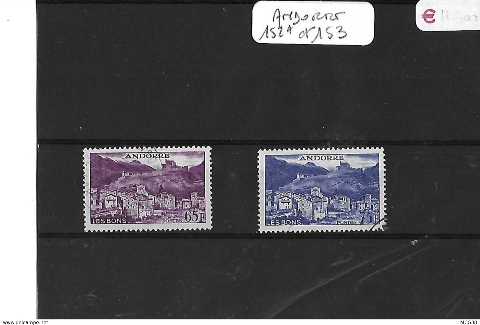 ANDORRE - TIMBRES  OBLITERES -   N°   152  A  Et  153 - Used Stamps