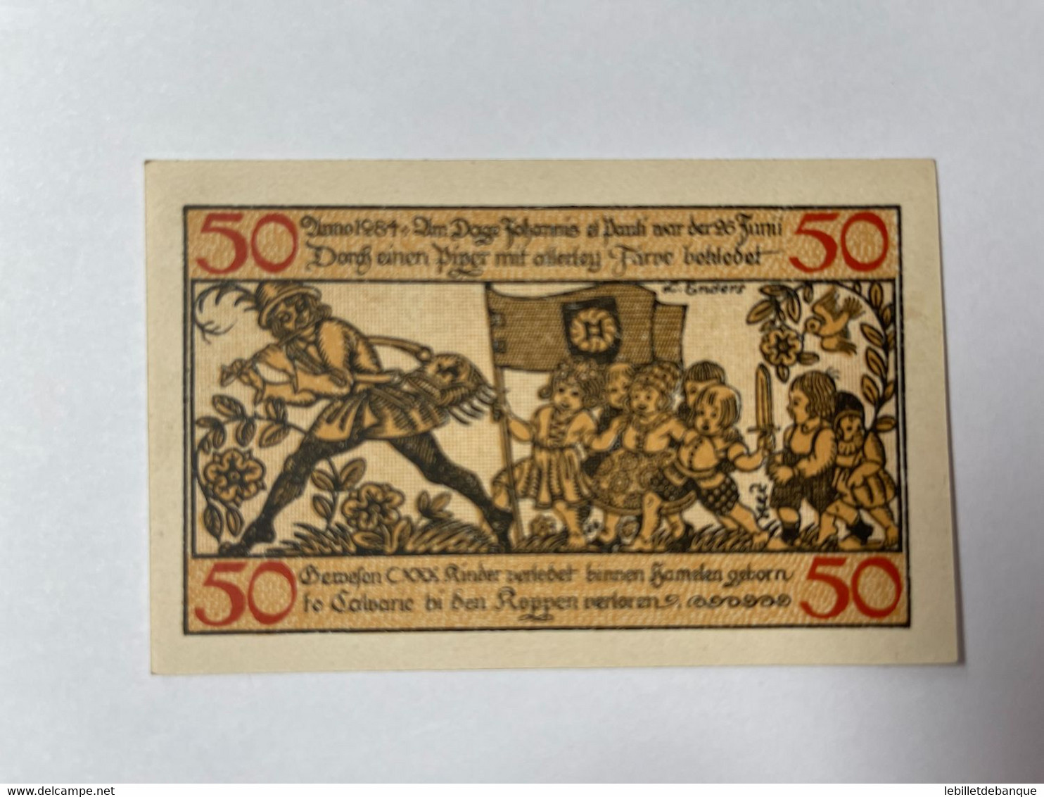 Allemagne Notgeld Hameln 50 Pfennig - Collections