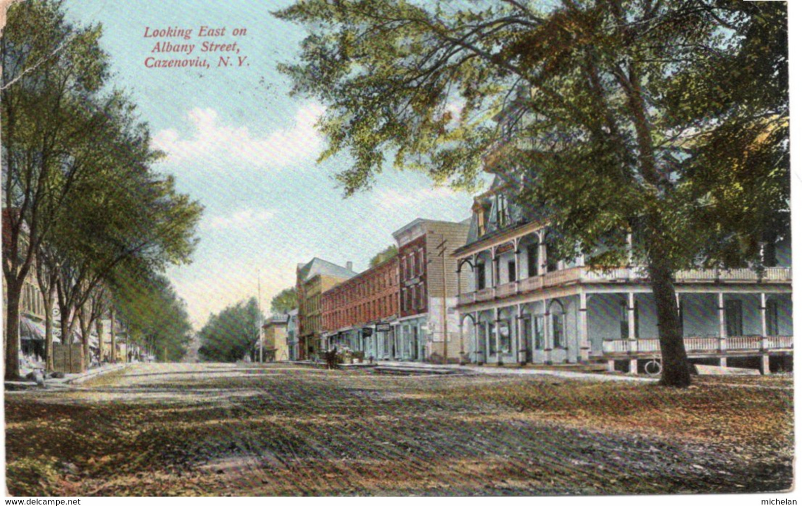CPA   ETATS-UNIS---LOOHING EAST ON ALBANY STREET, CAZENOVIA 1908 - Albany