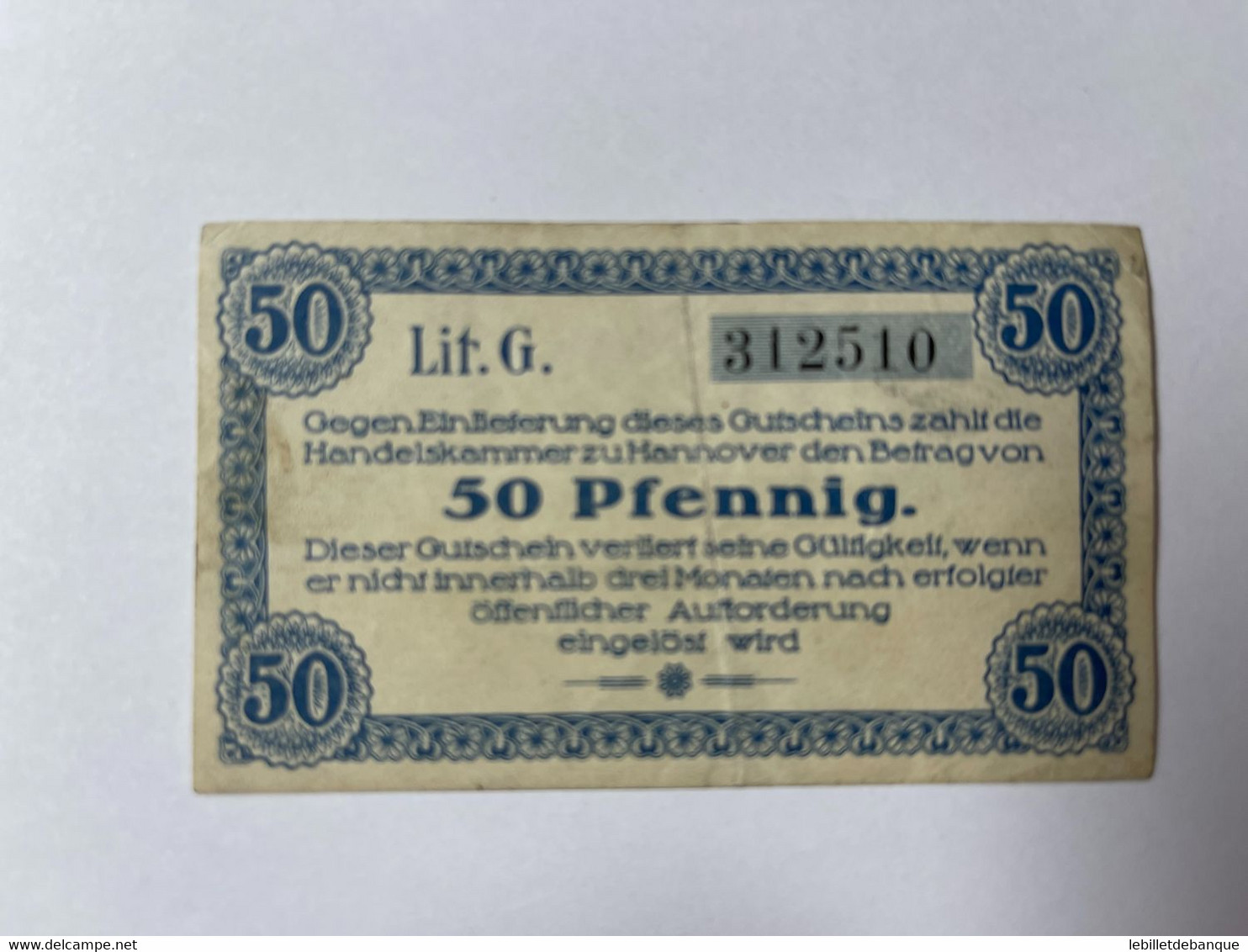 Allemagne Notgeld Hannover 50 Pfennig - Collections