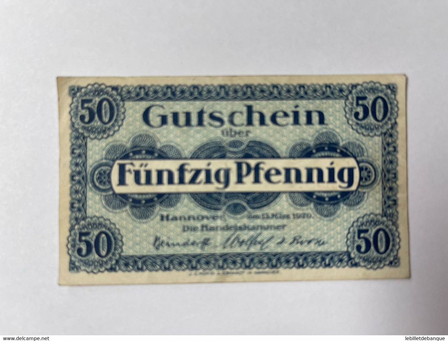 Allemagne Notgeld Hannover 50 Pfennig - Collections