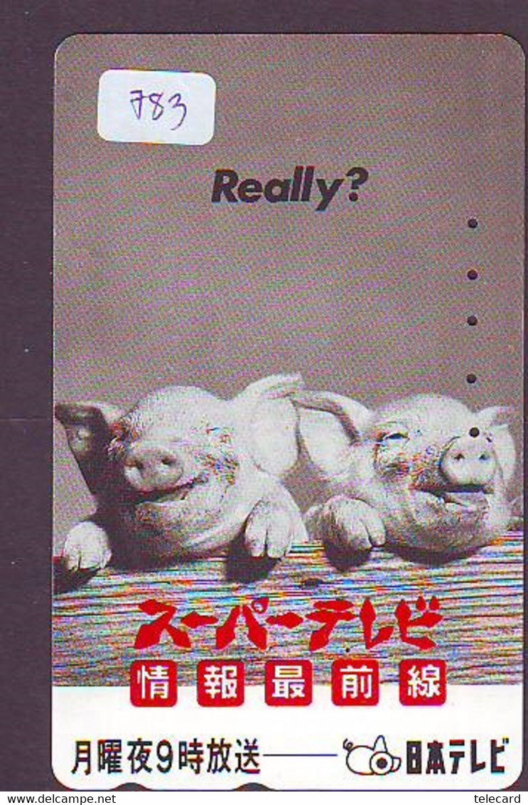 Télécarte Japon * YEAR Of The PIG (己亥) ZODIAC  (783) COCHON * PHONECARD JAPAN * TK * SCHWEIN * PORCO * VARKEN - Dierenriem