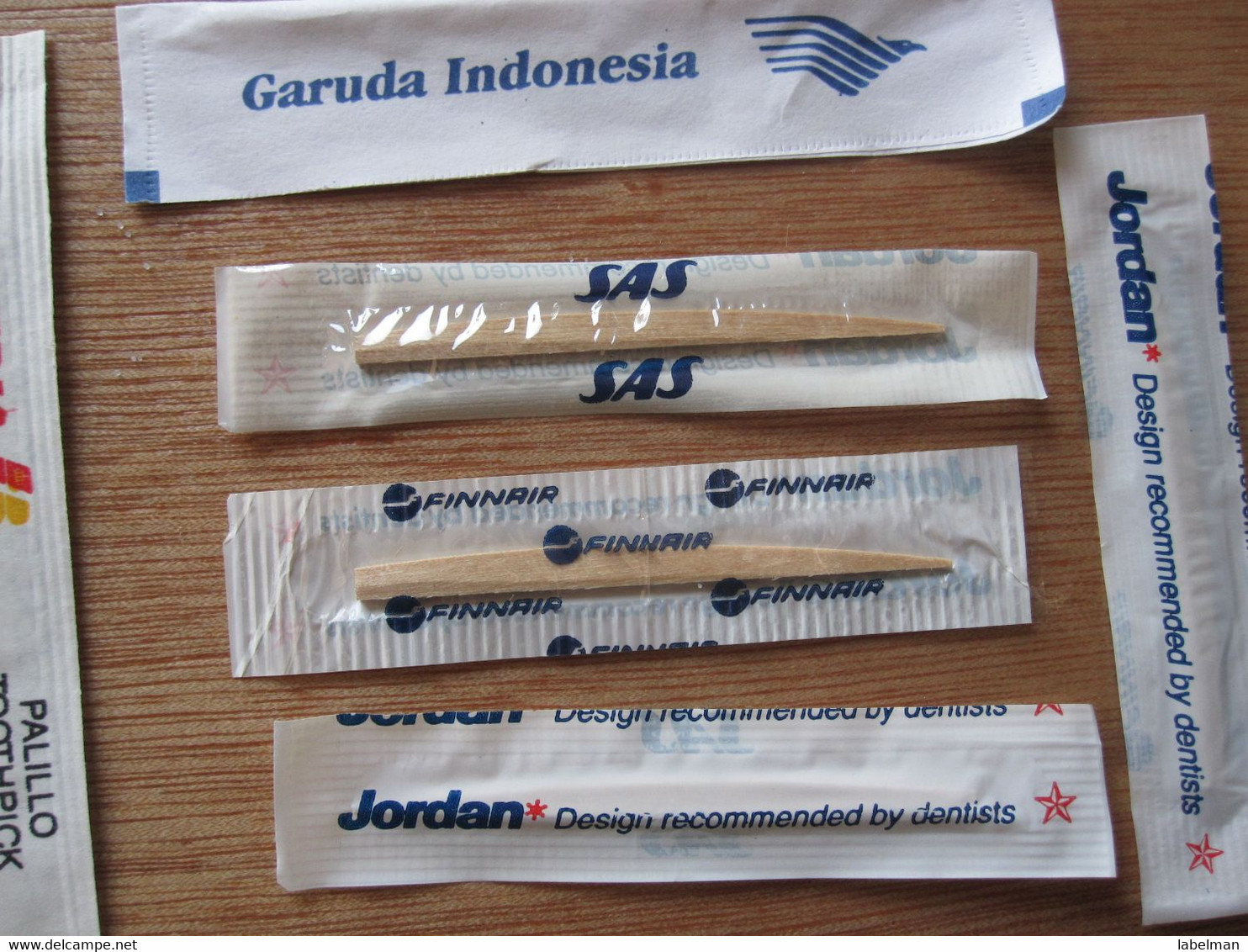 CHINA XIAMEN SPAIN IBERIA SCANDINAVIAN SAS FINNAIR FINLAND GARUDA INDONESIA TOOTHPICK AIR LINE WAYS JET FLIGHT PLANE - Cutlery