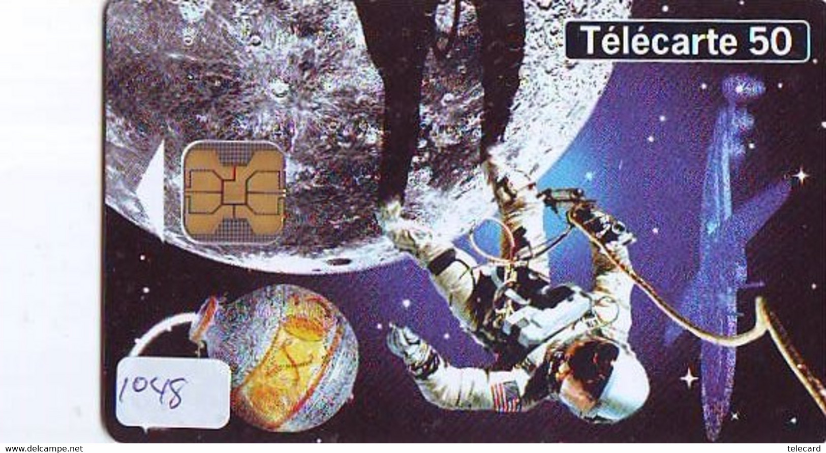 TELECARTE FRANCE *  ESPACE (1048) * GLOBE * SATELLITE * TERRESTRE * MAPPEMONDE * Telefonkarte Phonecard  * - Raumfahrt