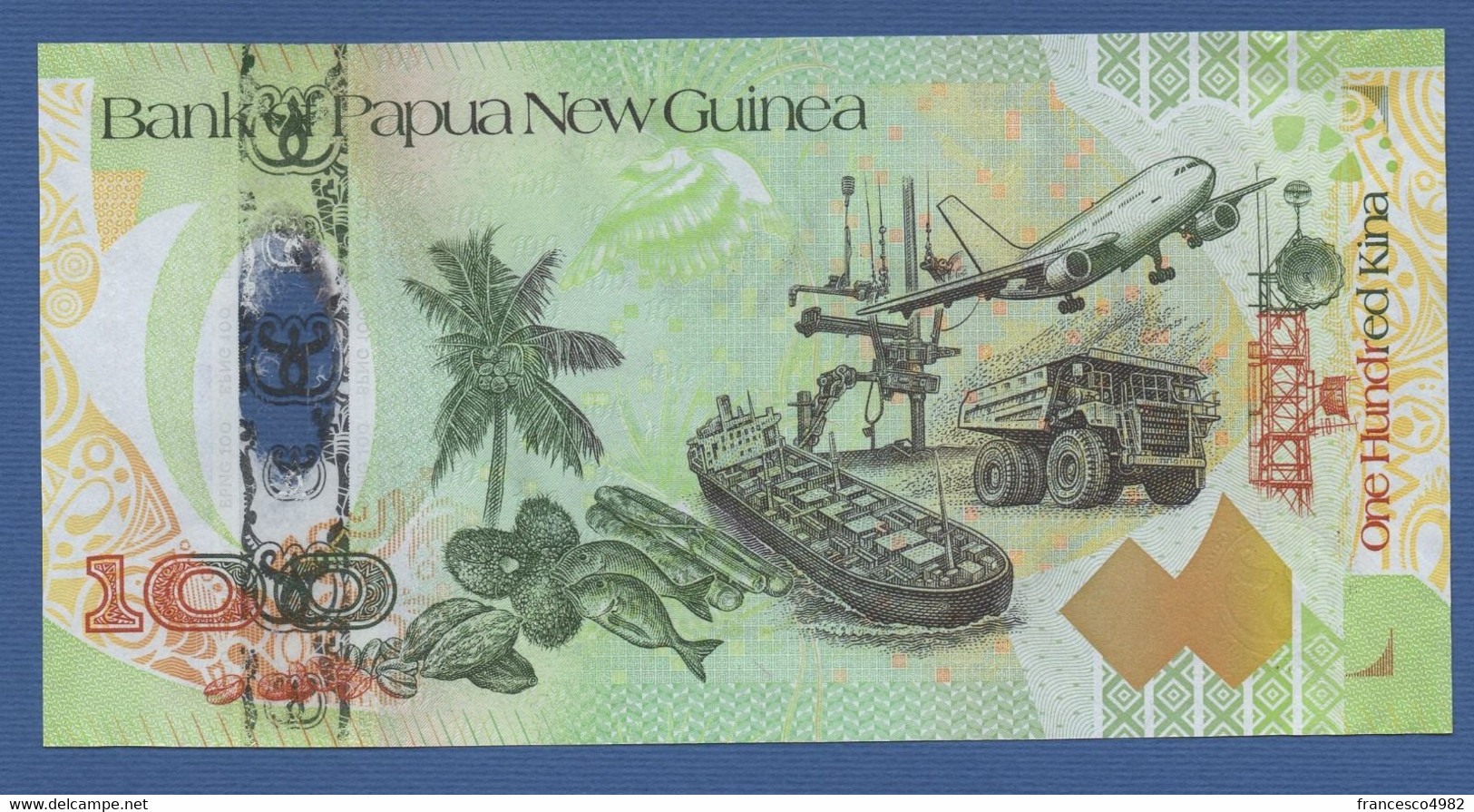 PAPUA NEW GUINEA - P.37 – 100 KINA ND 2008 "35th Anniversary Bank" Commemorative Issue - UNC  Prefix BPNG - Papua New Guinea