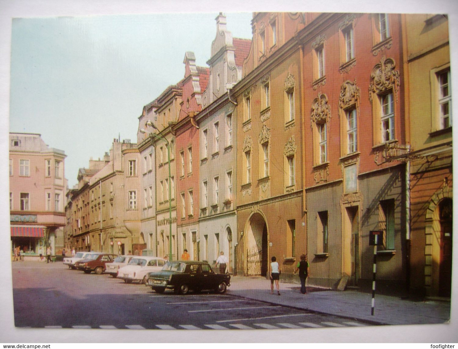 Poland: OPOLE - Zabytkowe Kamieniczki W Rynku - Historic Tenement Houses In The Market Square, Old Car -1977 Sent - Poland