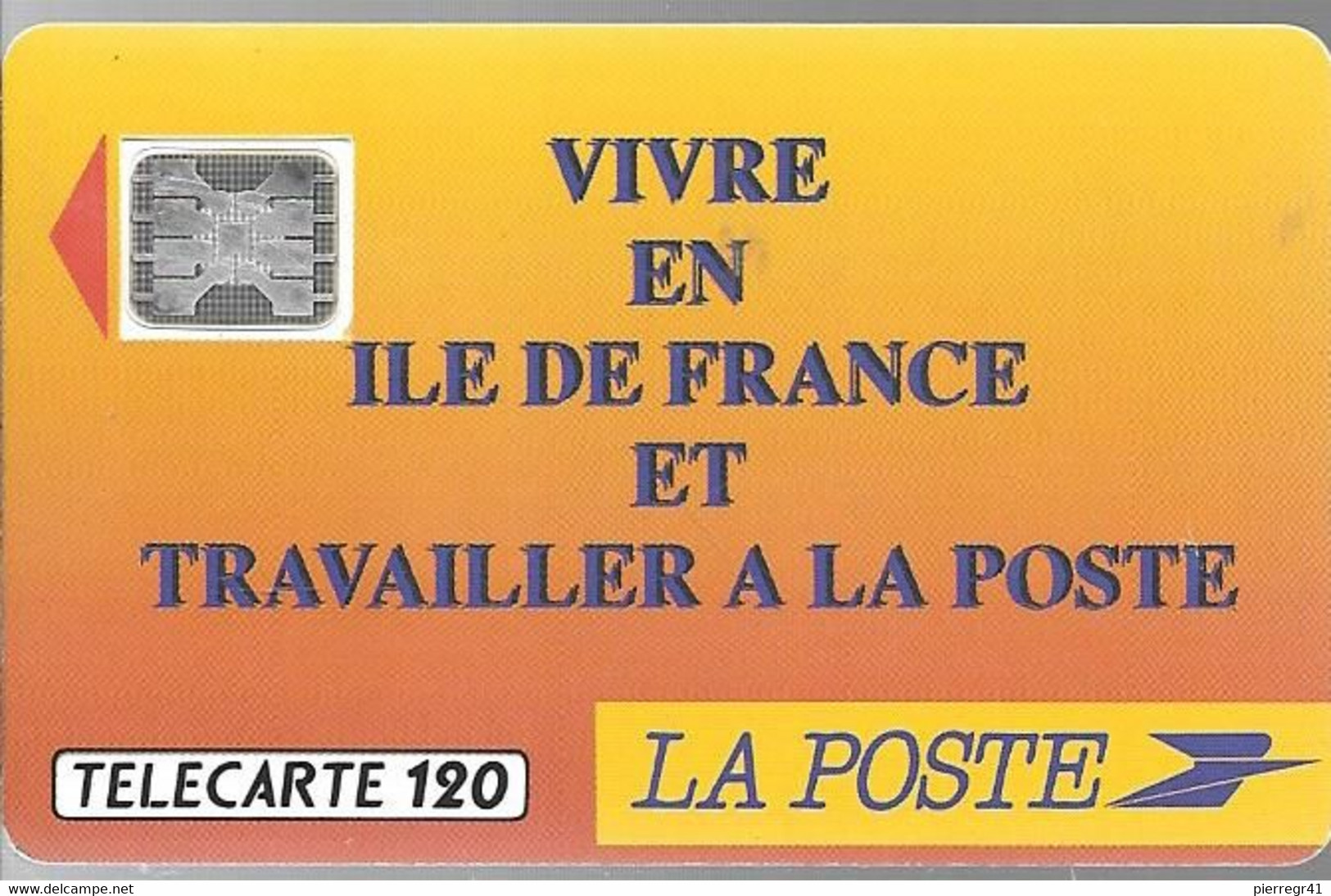 CARTE-PUBLIC-F-137B-1990-120U-SC5 An-Trou 6-LA POSTE-Ile De France-5 Impact 21719-UTILIS EE-  TBE- - 1990