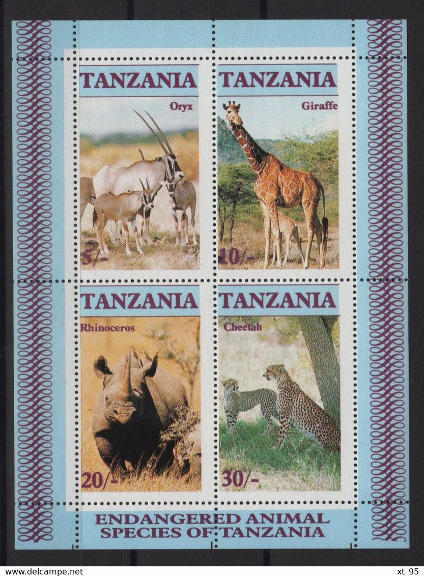 Tanzanie - BF N°47 - Faune Sauvage - Cote 9€ - ** Neufs Sans Charniere - Tansania (1964-...)
