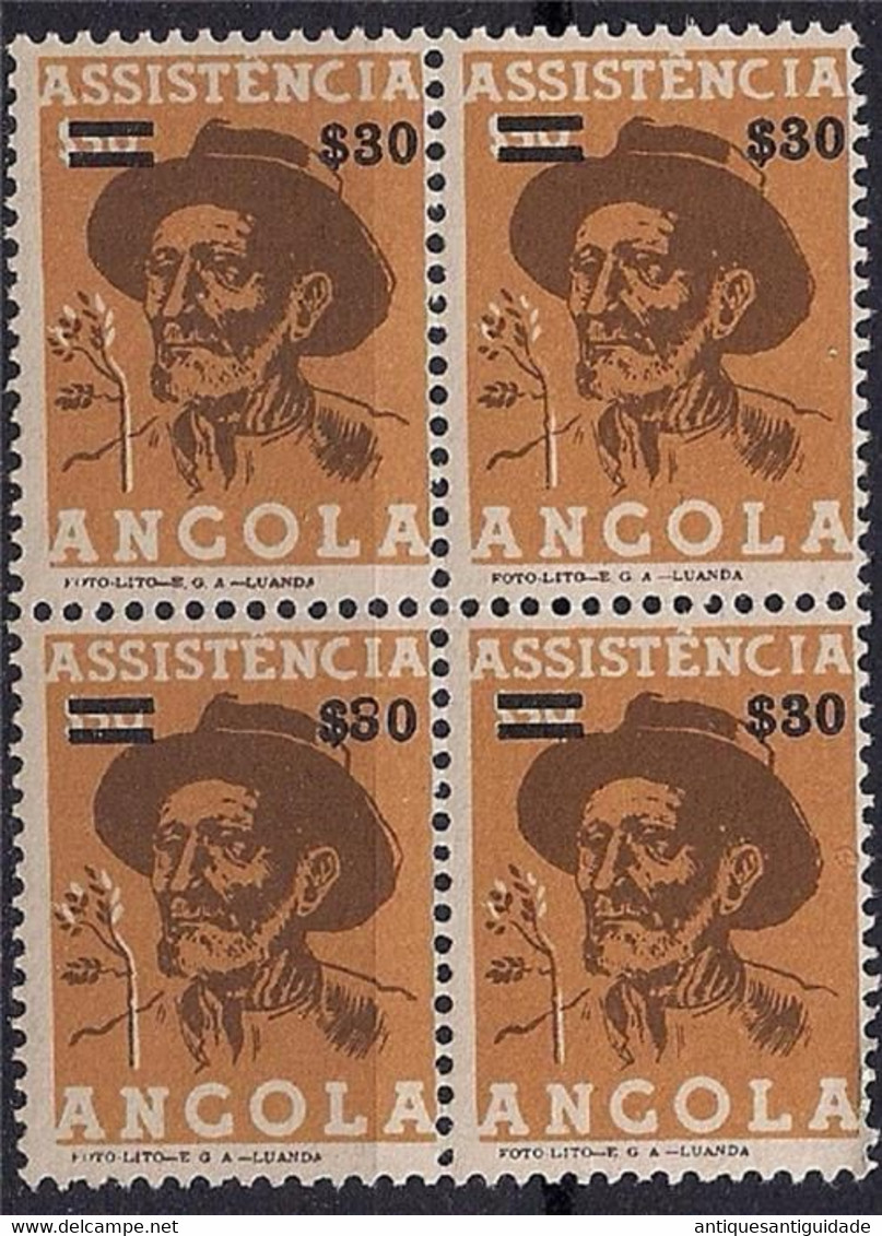 Portugal ANGOLA, SCOTT # RA13 Block Of 4 1957-58 POSTAL TAX ISSUE MNH - Other & Unclassified