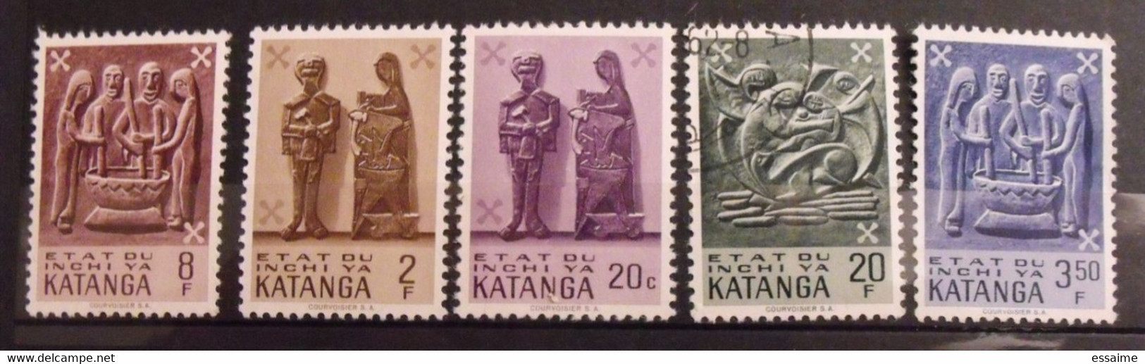 Katanga. Collection De 5 Timbres Oblitérés Et Neufs - Katanga