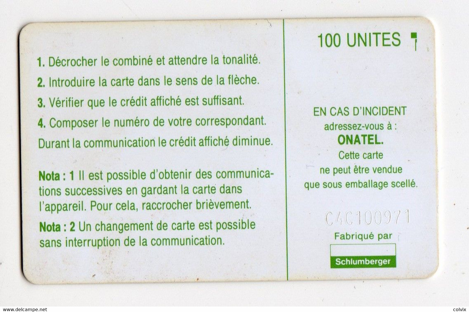 BURKINA FASO REF MV CARDS BKF-19 SC5 100U LOGO VERT - Burkina Faso