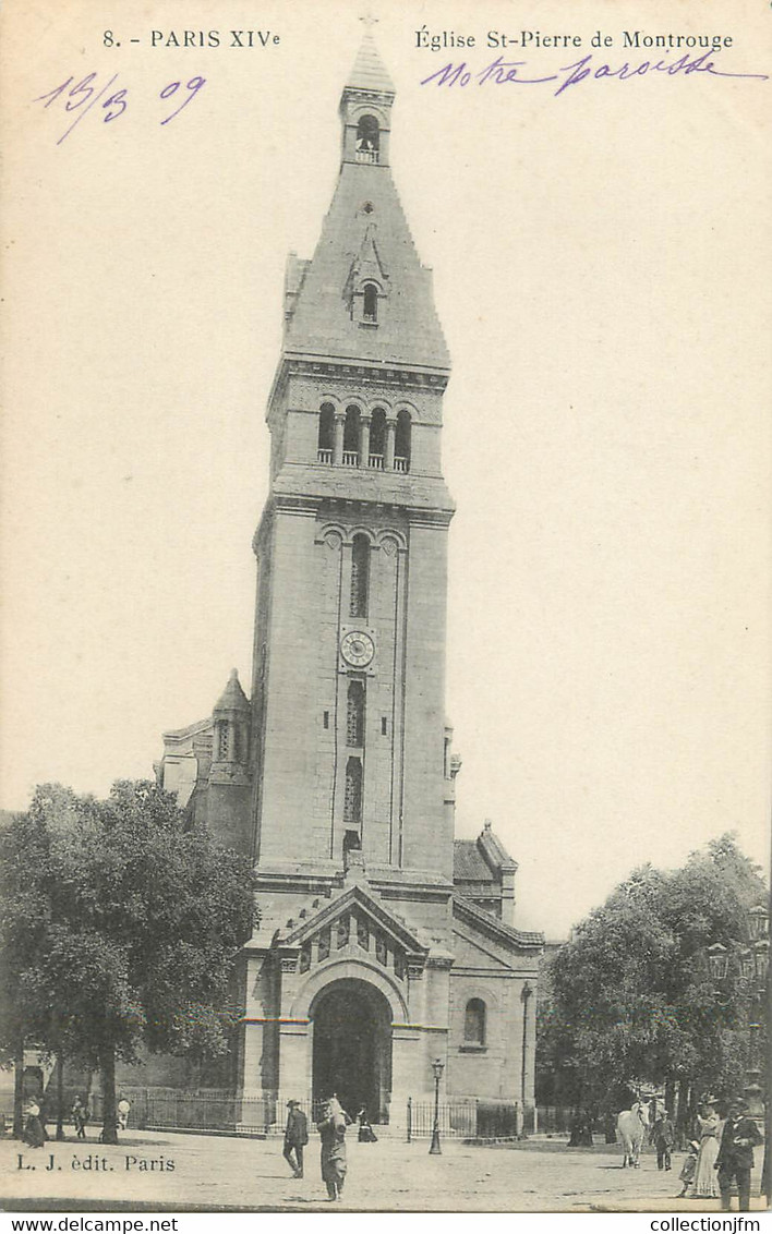 / CPA FRANCE 75014 "Paris, église Saint Pierre De Montrouge" - Arrondissement: 14