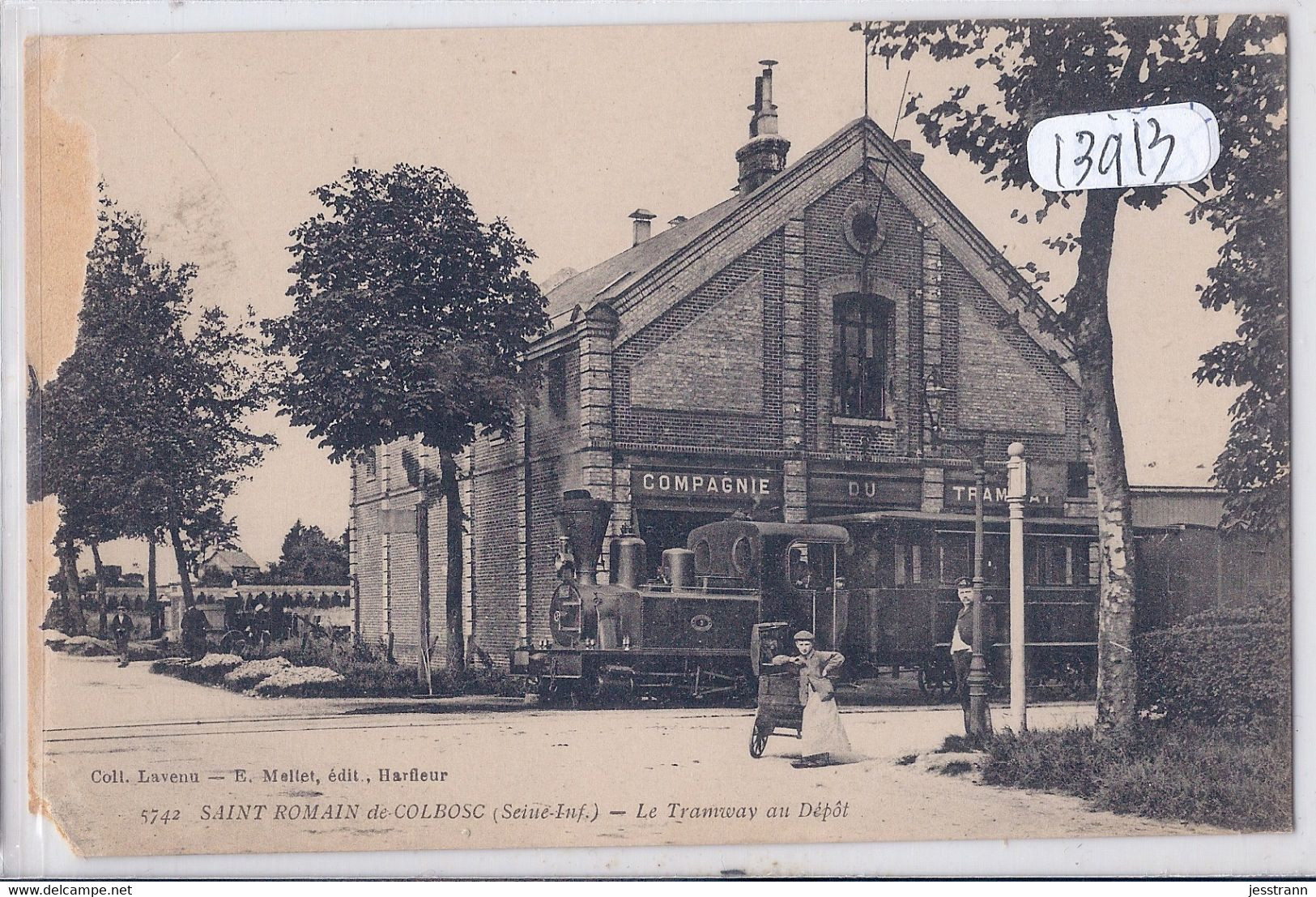 SAINT-ROMAIN-DE-COLBOSC- LE TRAMWAY AU DEPOT-  ROGNEE BAS GAUCHE - Saint Romain De Colbosc