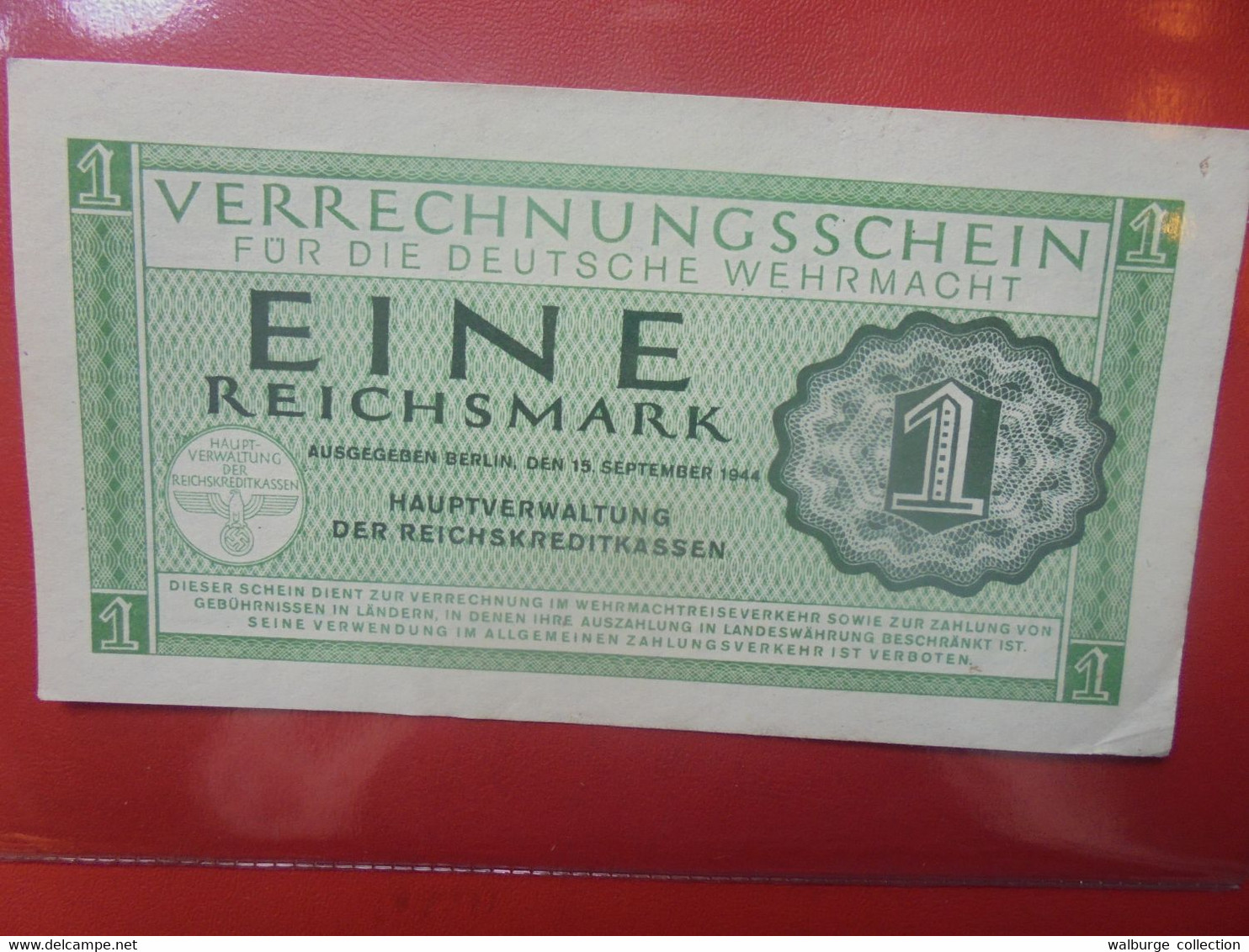 Werhmacht 1 Reichsmark 1944 Circuler (B.22) - Verrechnungsscheine - Dt. Wehrmacht