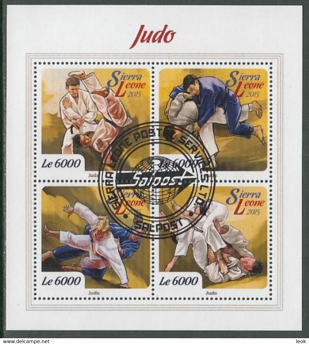 Judo Sierra Leone M/S Of 4 Stamps 2015 - Non Classificati