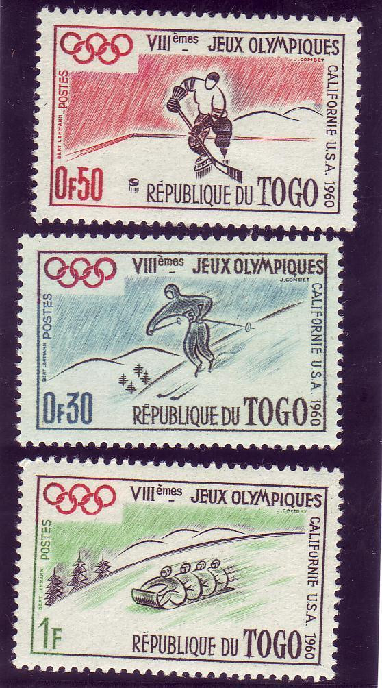 TOGO   N° 300/02  * *   JO 1960    Hockey  Bobsleigh  Ski - Hiver 1960: Squaw Valley