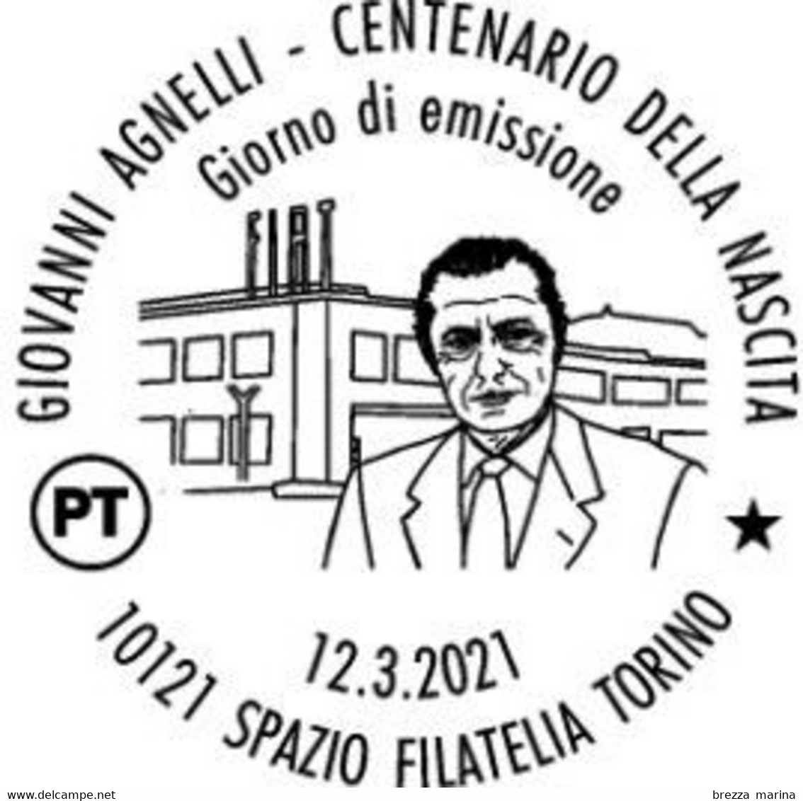 Nuovo - MNH - ITALIA - 2021 - 100 Anni Della Nascita Di Giovanni Agnelli (1921-2003) – Ritratto – FIAT – B - Alfanumeric - 2021-...:  Nuovi