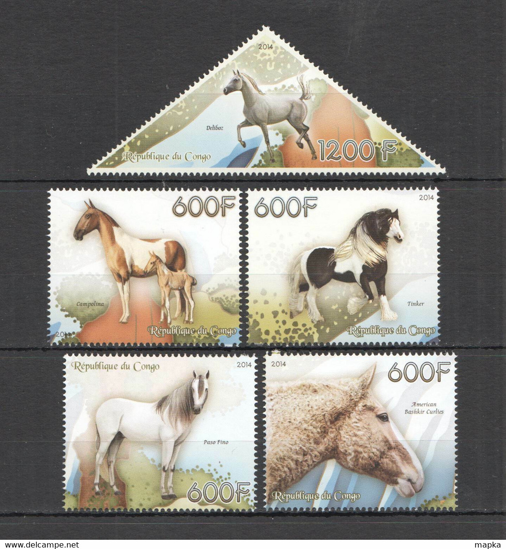 PE345 2014 HORSES FARM ANIMALS FAUNA 1SET MNH - Paarden