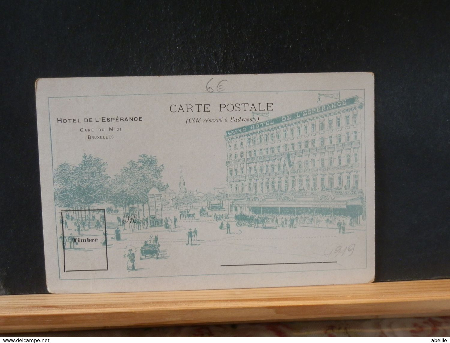 B4919  CP BELGE HOTEL DE L'ESPERANCE - Cafés, Hôtels, Restaurants
