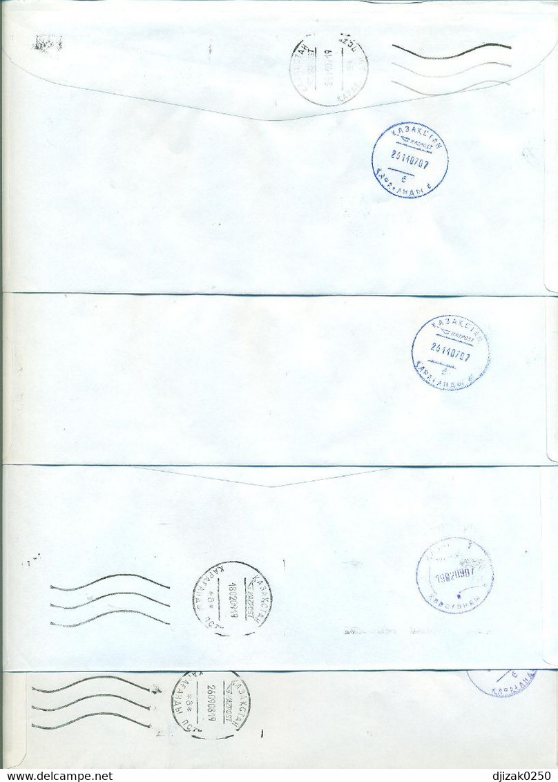 Sweden 2008.Various Machine Stamps To Kazakhstan. Four Envelopes Passed The Mail. - Vignette [ATM]