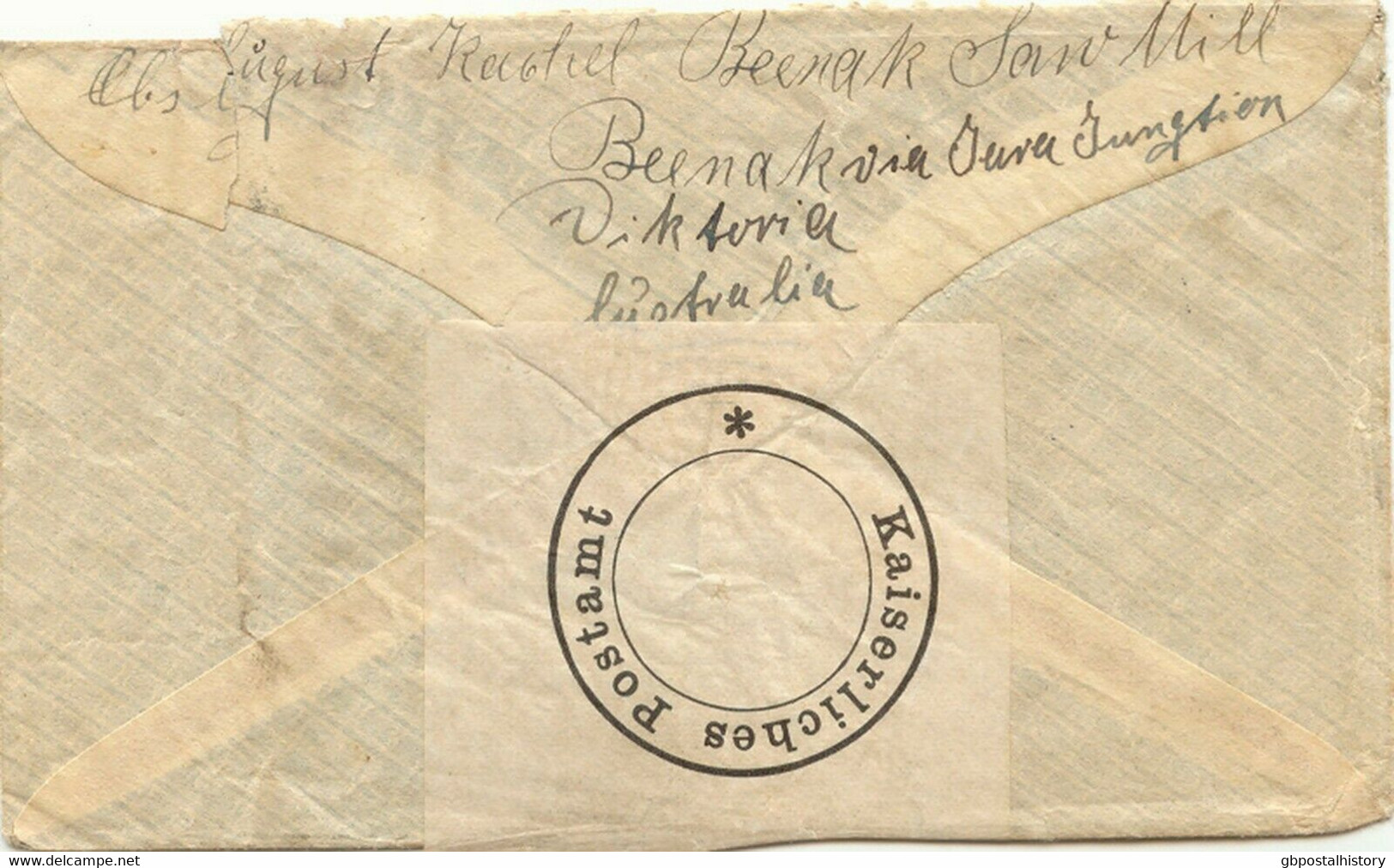 VICTORIA 1905 1/2 D + 1 D (2x) Cover To SUNSTEDT Near KÖNIGSLUTTER CENSORSHIP - Briefe U. Dokumente