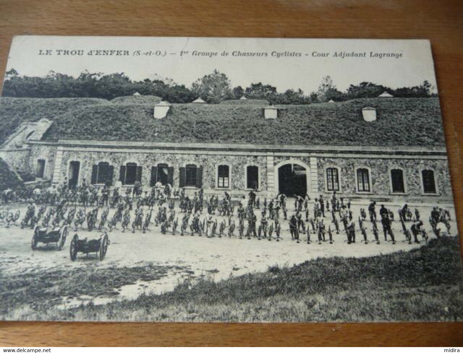 78 - Le Trou D Enfer Chasseurs Cyclistes Cour Adjudant La Grange (marquée Au Centre Haut) - Otros & Sin Clasificación